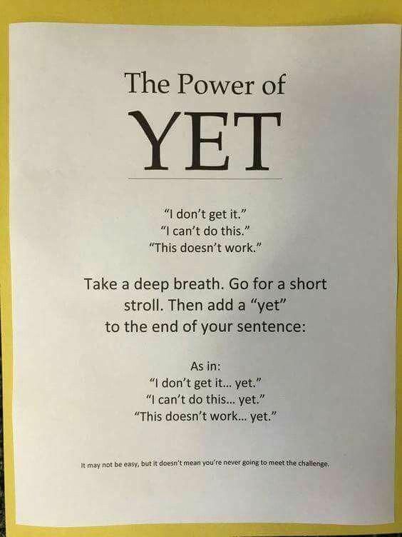 The Power Of YET!